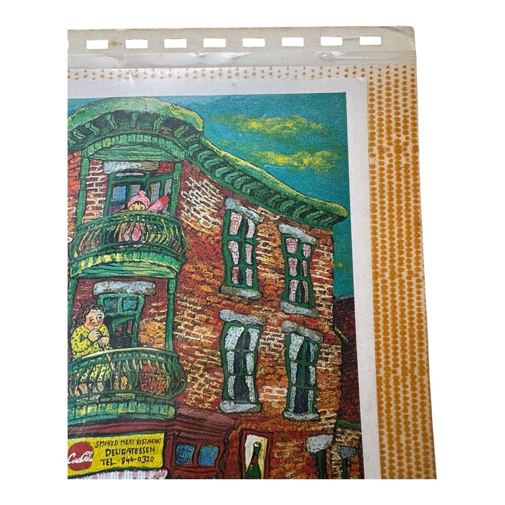 Vintage Miyuki Tanobe Montreal Street Scene Meat Deli Art Print 8x9 Coca Cola - Picture 2 of 9
